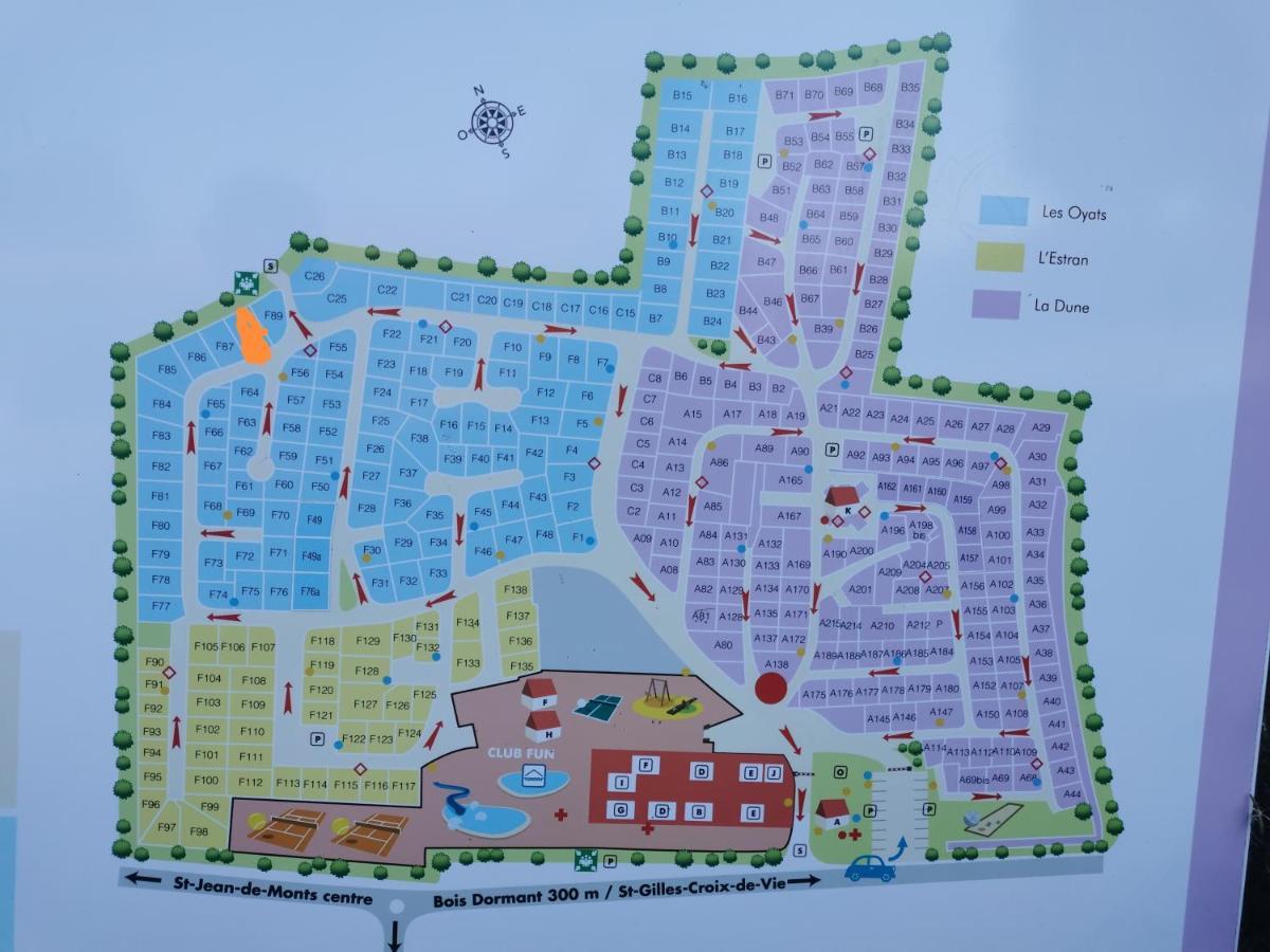 Camping Les Bois Mobil Home Grand Luxe 3Ch 2Sdb Saint-Jean-de-Monts Exteriör bild